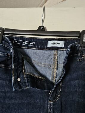 Sonoma Women's Dark Indigo Boot Cut Jeans Size 14